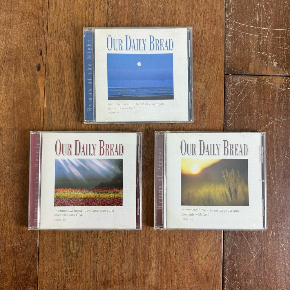 Set of 4 Our Daily Bread Devotional Music CDs Night Prayer Morning Hymns